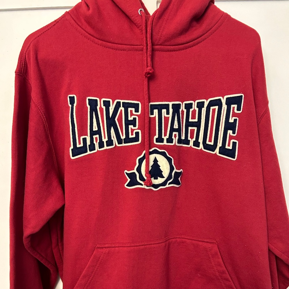 Lake Tahoe Sweatshirt with a Hood and Front Pocket